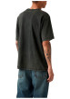 Thumbnail T-shirt en coton anthracite à coupe droite pourvu d'un col rond - Image 4