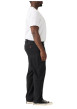 Thumbnail Pantalon chino en coton noir pourvu d'une fermeture zippée avec bouton - Image 4