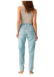 Thumbnail Jean Loose Tapered en coton stone à coupe droite pourvu de 5 poches - Image 4