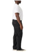 Thumbnail Pantalon chino en coton noir pourvu d'une fermeture zippée avec bouton - Image 4