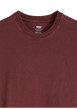 Thumbnail T-shirt en coton bordeaux à coupe droite pourvu d'un col rond - Image 2