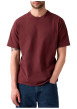 Thumbnail T-shirt en coton bordeaux à coupe droite pourvu d'un col rond - Image 3