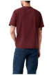 Thumbnail T-shirt en coton bordeaux à coupe droite pourvu d'un col rond - Image 4