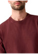 Thumbnail T-shirt en coton bordeaux à coupe droite pourvu d'un col rond - Image 5