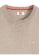 Thumbnail Pull en coton écru à coupe droite pourvu de manches longues et d'un col rond - Image 2