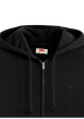 Thumbnail Sweat zippé en coton noir à coupe droite pourvu d'un col à capuche - Image 2