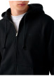Thumbnail Sweat zippé en coton noir à coupe droite pourvu d'un col à capuche - Image 5