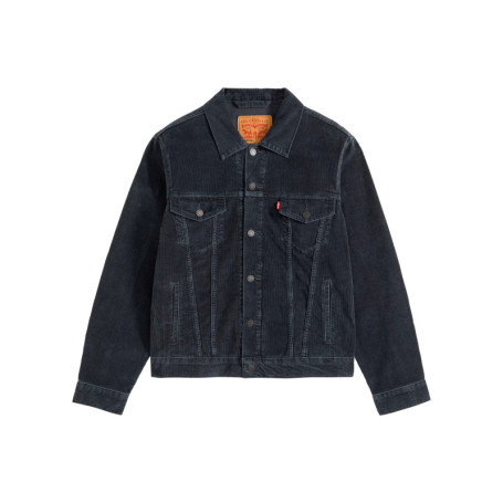 Blouson en coton anthracite à coupe ajustée...