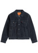 Thumbnail Blouson en coton anthracite à coupe ajustée pourvu d'un col à revers