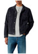 Thumbnail Blouson en coton anthracite à coupe ajustée pourvu d'un col à revers - Image 6