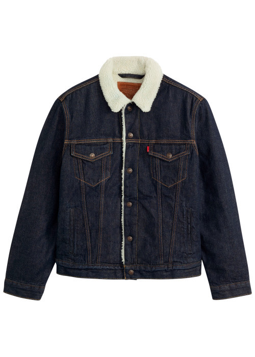 Blouson en coton brut à coupe ajustée pourvu...