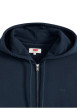 Thumbnail Sweat zippé en coton marine à coupe droite pourvu d'un col à capuche - Image 2