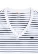 Thumbnail T-shirt en coton blanc à coupe droite pourvu d'un motif à rayures - Image 2
