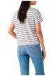 Thumbnail T-shirt en coton blanc à coupe droite pourvu d'un motif à rayures - Image 4