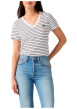 Thumbnail T-shirt en coton blanc à coupe droite pourvu d'un motif à rayures - Image 6