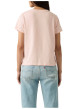 Thumbnail T-shirt en coton rose à coupe droite pourvu d'un col rond côtelé - Image 4
