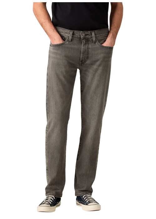 Jean 502® Tapered en coton mélangé gris à coupe droite pourvu de 5 poches