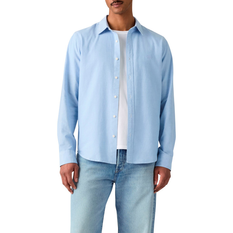 Levi's® - Chemise En Coton Ciel à Coupe Droite Pourvue D'un Col à Revers - Bleu Clair Levi's® - Chemise En Coton Ciel à Coupe Droite Pourvue D'un Col à Revers - Bleu Clair
