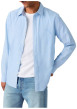 Thumbnail Chemise en coton ciel à coupe droite pourvue d'un col à revers - Image 4