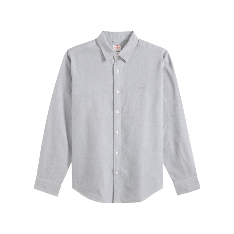 Levi's® - Chemise En Coton Gris Clair à Coupe Droite Pourvue D'un Col à Revers - Gris Levi's® - Chemise En Coton Gris Clair à Coupe Droite Pourvue D'un Col à Revers - Gris