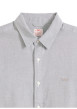 Thumbnail Chemise en coton gris clair à coupe droite pourvue d'un col à revers - Image 2