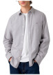 Thumbnail Chemise en coton gris clair à coupe droite pourvue d'un col à revers - Image 3