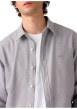 Thumbnail Chemise en coton gris clair à coupe droite pourvue d'un col à revers - Image 5