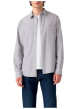 Thumbnail Chemise en coton gris clair à coupe droite pourvue d'un col à revers - Image 6