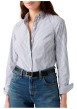 Thumbnail Chemise en coton blanche à rayures pourvue d'une coupe droite