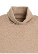 Thumbnail T-shirt taupe à coupe ajustée pourvu d'un col roulé et de manches longues - Image 2