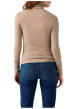Thumbnail T-shirt taupe à coupe ajustée pourvu d'un col roulé et de manches longues - Image 4