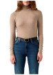 Thumbnail T-shirt taupe à coupe ajustée pourvu d'un col roulé et de manches longues - Image 6