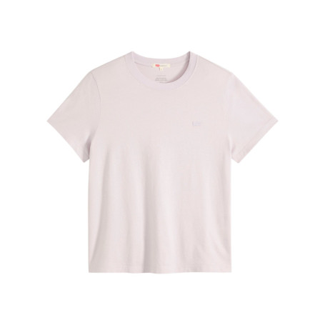 T-shirt en coton lavande à coupe droite pourvu...