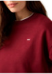 Thumbnail Sweat bordeaux à coupe ajustée pourvu d'un large col rond côtelé - Image 5