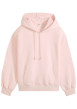 Thumbnail Sweat rose à coupe droite pourvu d'un col à capuche avec cordon de serrage