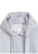 Thumbnail Sweat en coton mélangé gris à coupe ajustée pourvu d'un col à capuche - Image 2