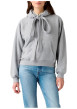 Thumbnail Sweat en coton mélangé gris à coupe ajustée pourvu d'un col à capuche - Image 6