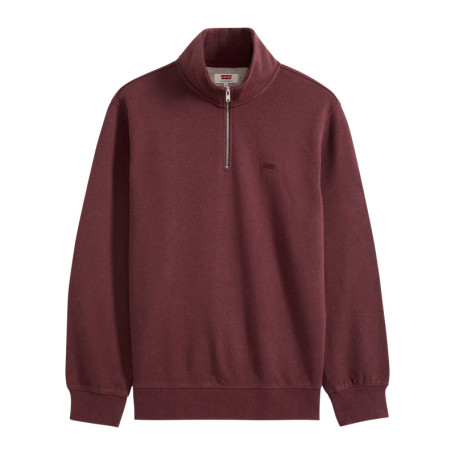 Sweat en coton bordeaux à coupe ajustée pourvu...