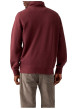 Thumbnail Sweat en coton bordeaux à coupe ajustée pourvu d'un col camionneur zippé - Image 4