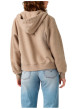 Thumbnail Sweat taupe à coupe droite pourvu d'un col à capuche avec cordon de serrage - Image 4