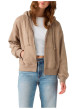 Thumbnail Sweat taupe à coupe droite pourvu d'un col à capuche avec cordon de serrage - Image 6
