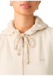 Thumbnail Sweat écru à coupe droite pourvu d'un col à capuche avec cordon de serrage - Image 5