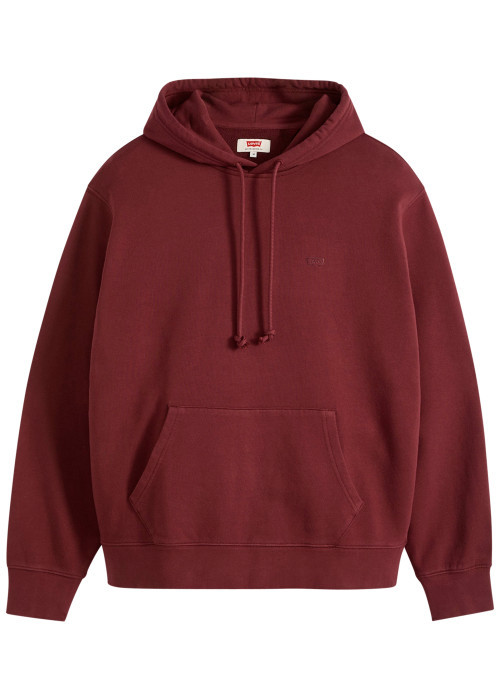 Sweat bordeaux à coupe droite pourvu d'un col à...