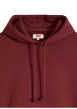 Thumbnail Sweat bordeaux à coupe droite pourvu d'un col à capuche avec cordon de serrage - Image 2