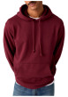 Thumbnail Sweat bordeaux à coupe droite pourvu d'un col à capuche avec cordon de serrage - Image 3