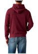 Thumbnail Sweat bordeaux à coupe droite pourvu d'un col à capuche avec cordon de serrage - Image 4