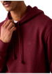 Thumbnail Sweat bordeaux à coupe droite pourvu d'un col à capuche avec cordon de serrage - Image 5