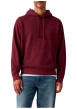 Thumbnail Sweat bordeaux à coupe droite pourvu d'un col à capuche avec cordon de serrage - Image 6