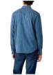 Thumbnail Chemise en coton bleue à coupe droite avec fermeture à boutons pression - Image 2