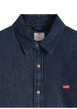 Thumbnail Chemise en coton indigo à coupe droite pourvue d'un col à revers - Image 2